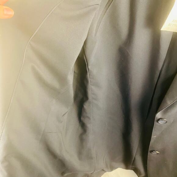 Talbot's Black Italian Wool Classic Blazer Size 14 Capsule Minimalist Timeless - Picture 5 of 9